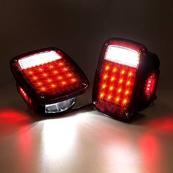 Amazon.com: 2Pcs Square Rear Combination Tail Lights Lamps