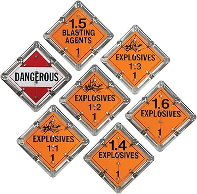 Aluminum Flip File Placard, One Set with 7 Legends, Worded - 13.75