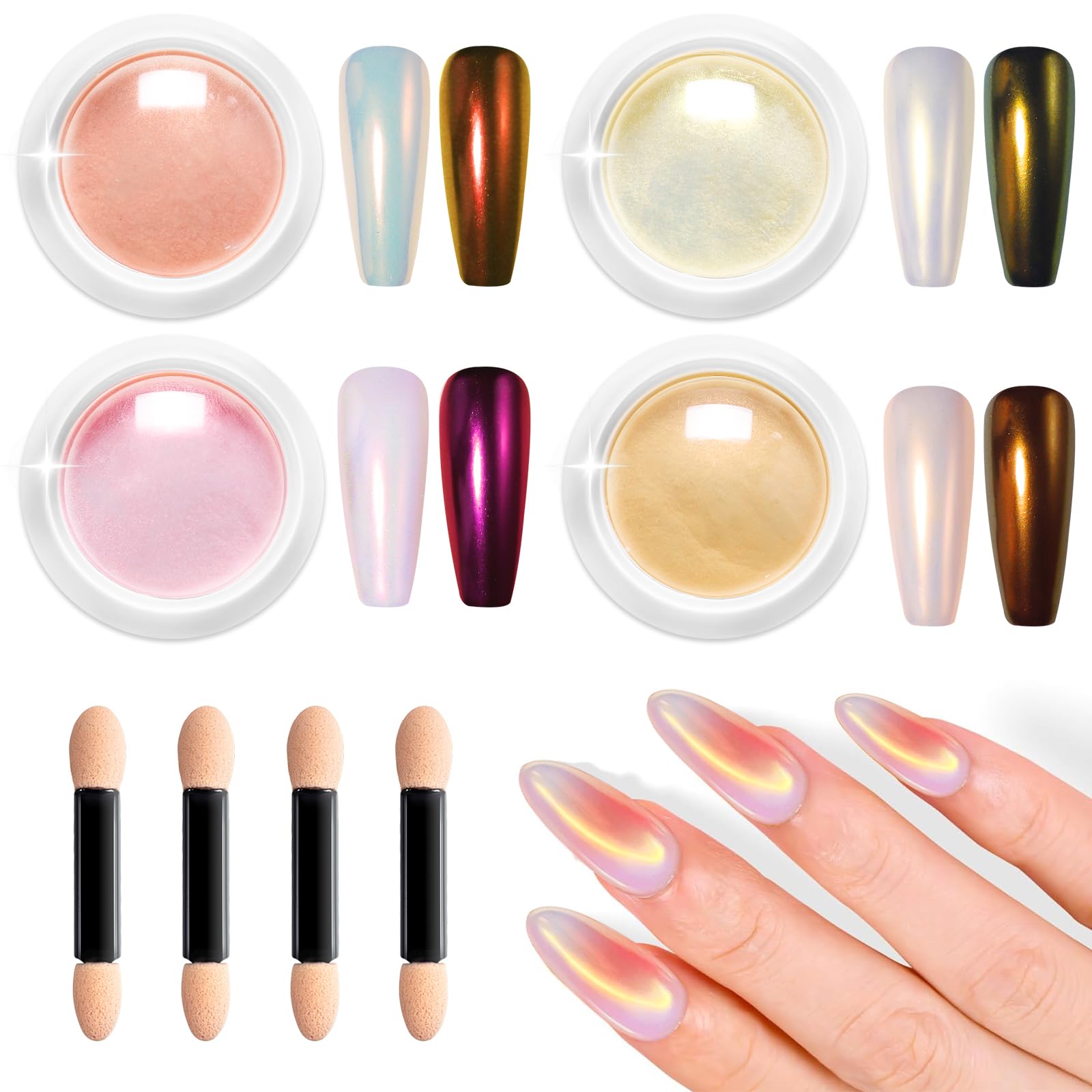 BISHENGYF Pearl Chrome Nail Powder