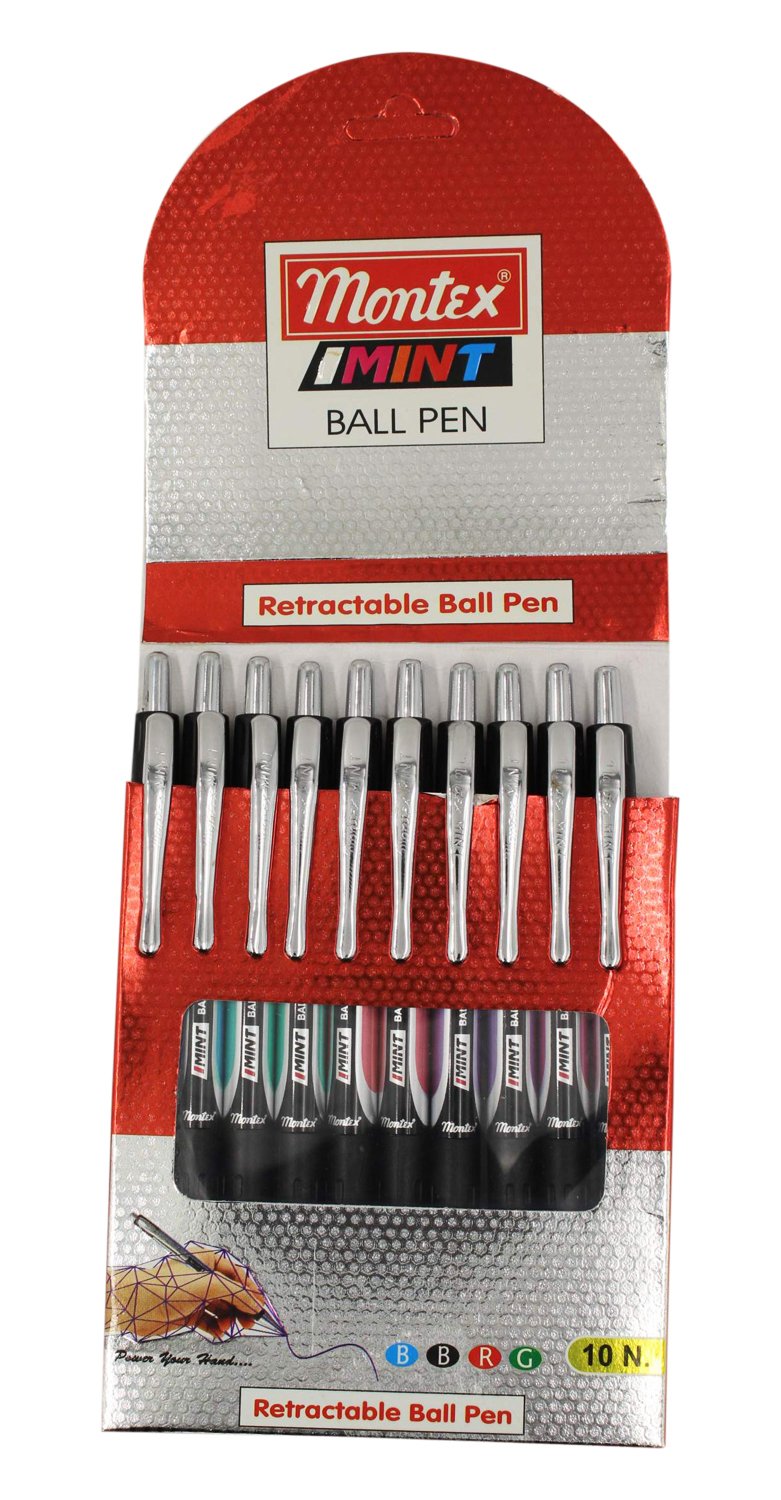 MONTEX Retractable Ball Pen (Pack of 10) : Amazon.in: Office Products
