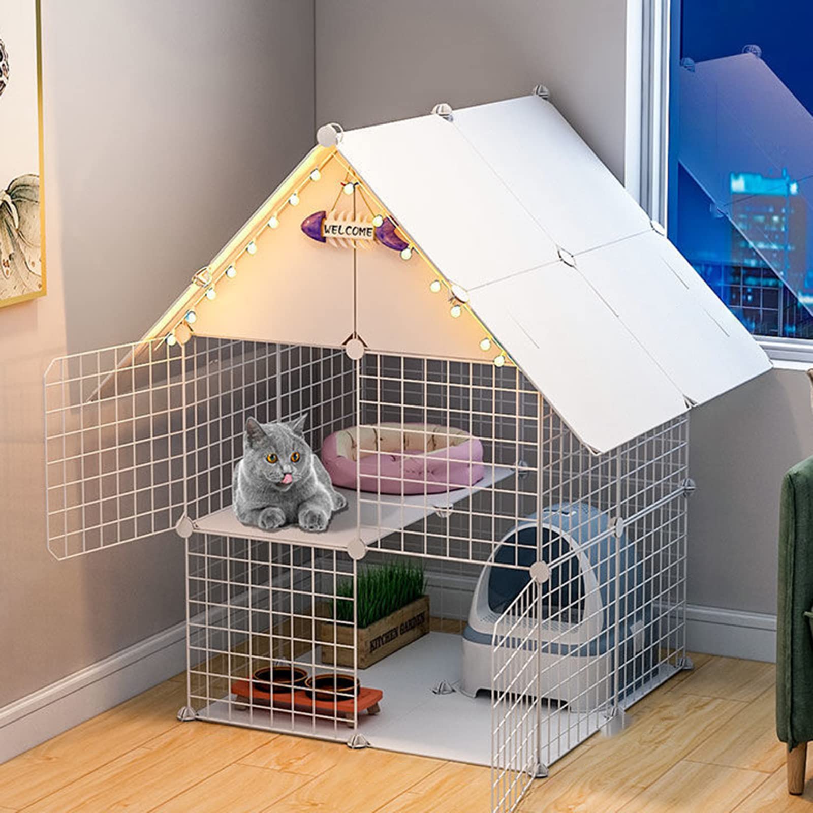 Amazon.co.jp: SDdPulse 子猫ケージ 屋内猫用ケージ ポータブル
