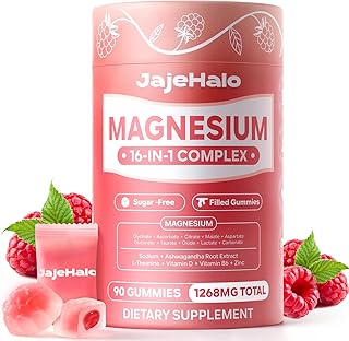 Magnesium Complex for Women Calm Magnesium Glycinate Gummies 400mg Individually Wrapped 16 in 1 90 Sugar-Free L-Threonate,Ashwagandha Root Extract,Vitamin B6,D3,Magnesium Supplement
