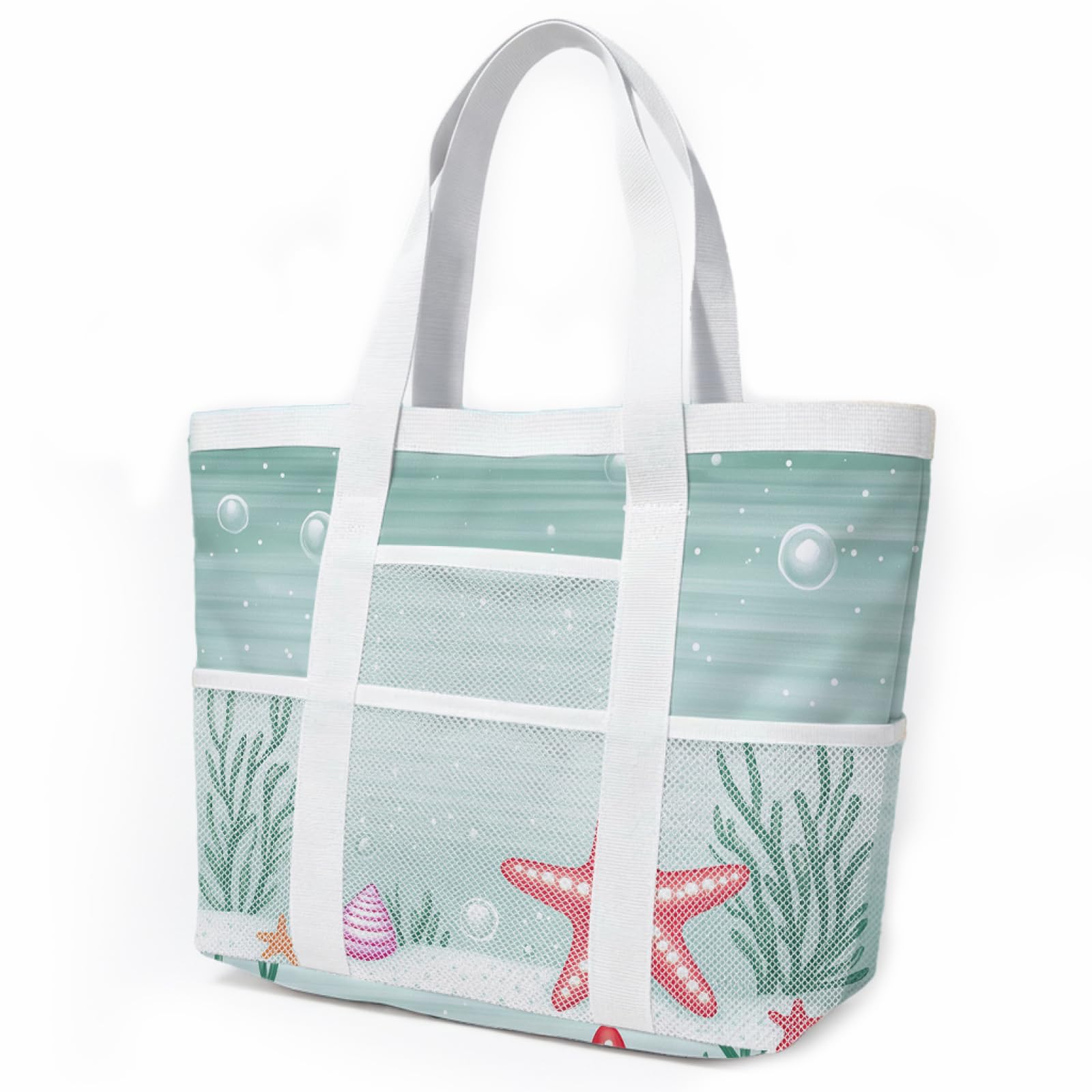 Strandtasche Strandtasche mit Reißverschluss Handtaschen Beach Bag Handbag Faltbar Einkaufstasche Sandschutz Strandtaschen Badetasche Strand Tasche Pool Bag