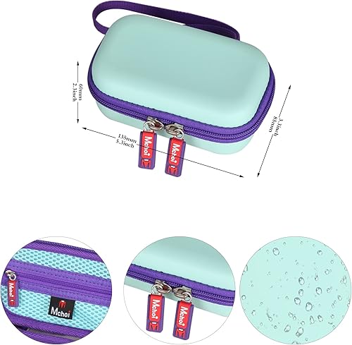 Miniatura 7 de Mchoi Estuche rígido de transporte adecuado para mouse Logitech G305 Lightspeed inalámbrico, a prueba de golpes, impermeable, color verde azulado,