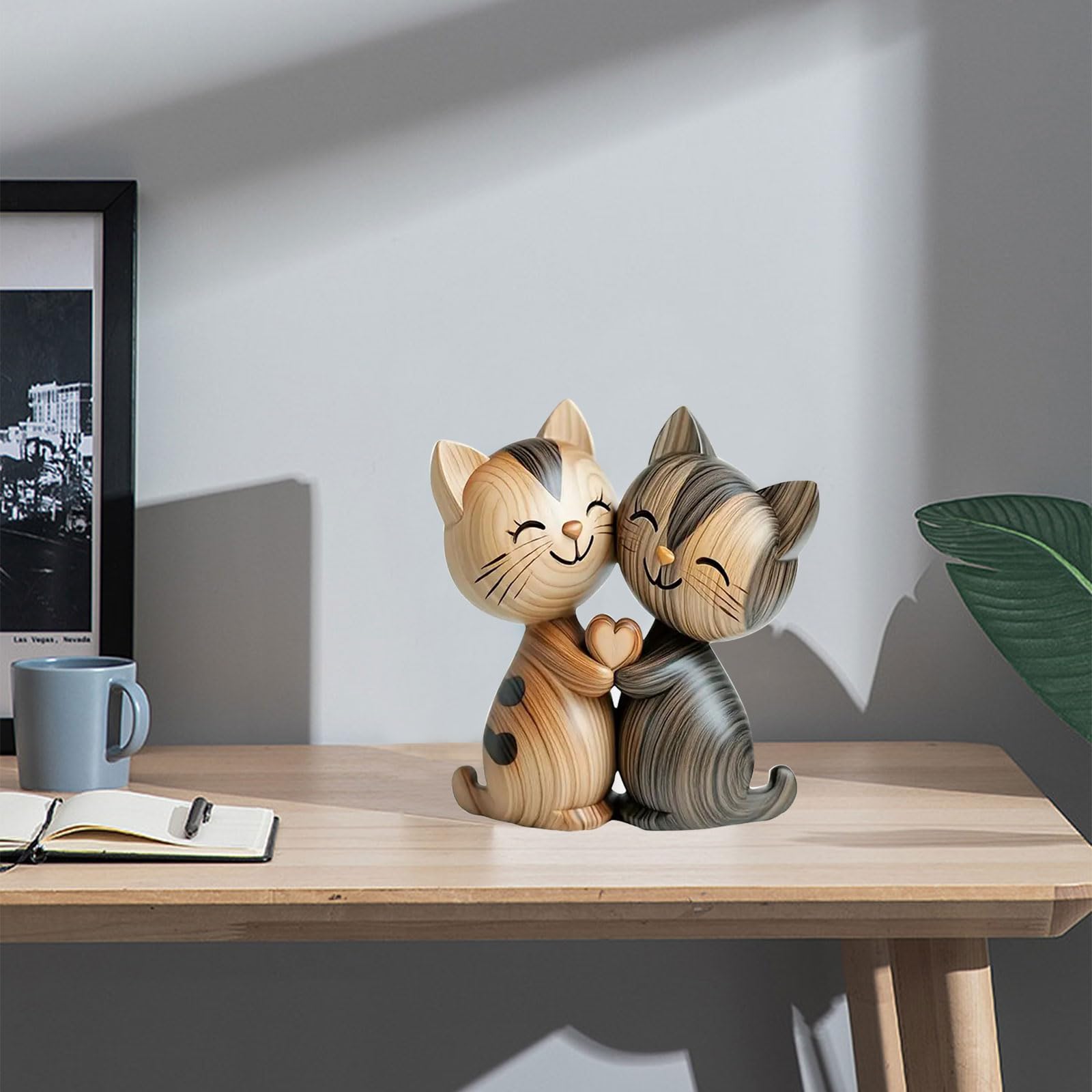 Canapé Chat Figurine Chat Mignon Sur Canapé - Décoration Bureau Résine - Miniature Décorative Avec Lapin - Cadeau Original Figurines Chat Miniature