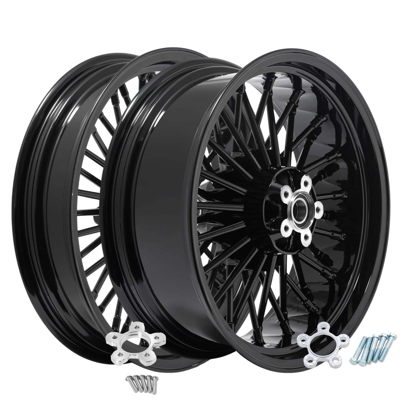 Amazon.com: TOFR 17x3.5 17x6.0 Front Rear Wheels Rims Big Fat