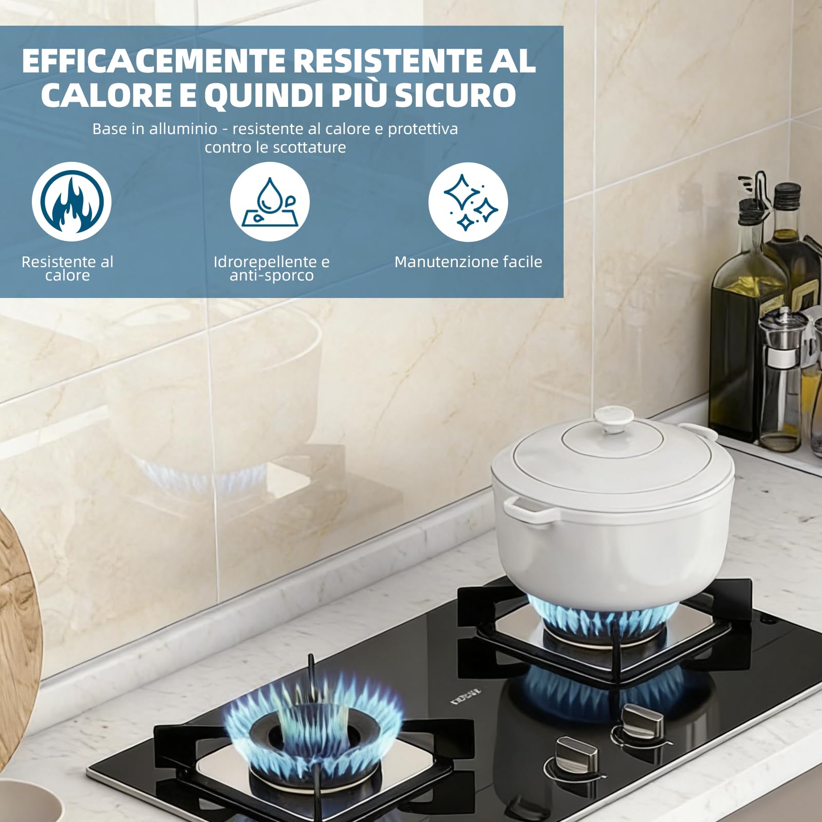 10 adesivi per piastrelle da cucina e mobili da bagno, impermeabili, 60 x 30 cm, motivo roccia Jinsha