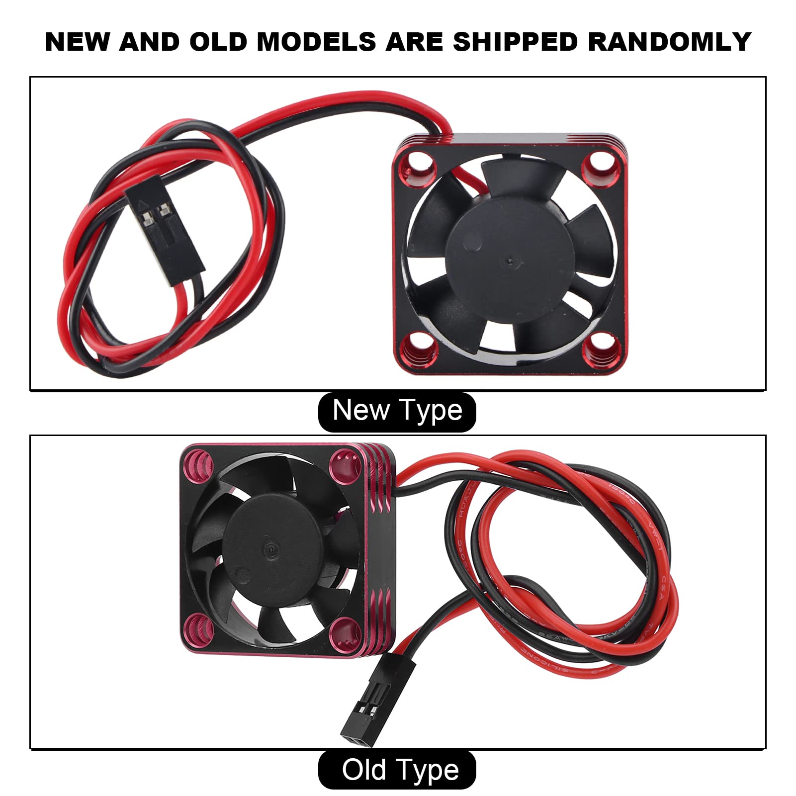 Alomejor Ventola di Raffreddamento 28000 RPM Ventola di Raffreddamento RC Parti di Accessori Motore Senza spazzole Ventola 30x30mm per RC540(Rosso)