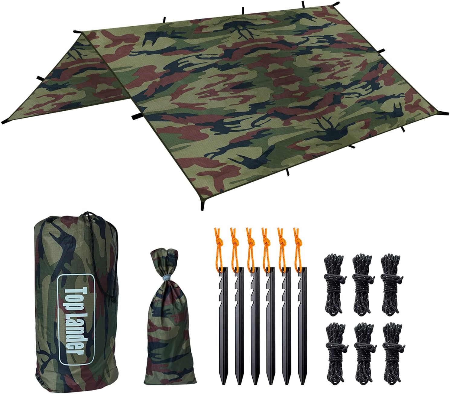 Zeltplane Wasserdicht mit ösen 4x4 Tarp Ultraleicht Multifunktionales