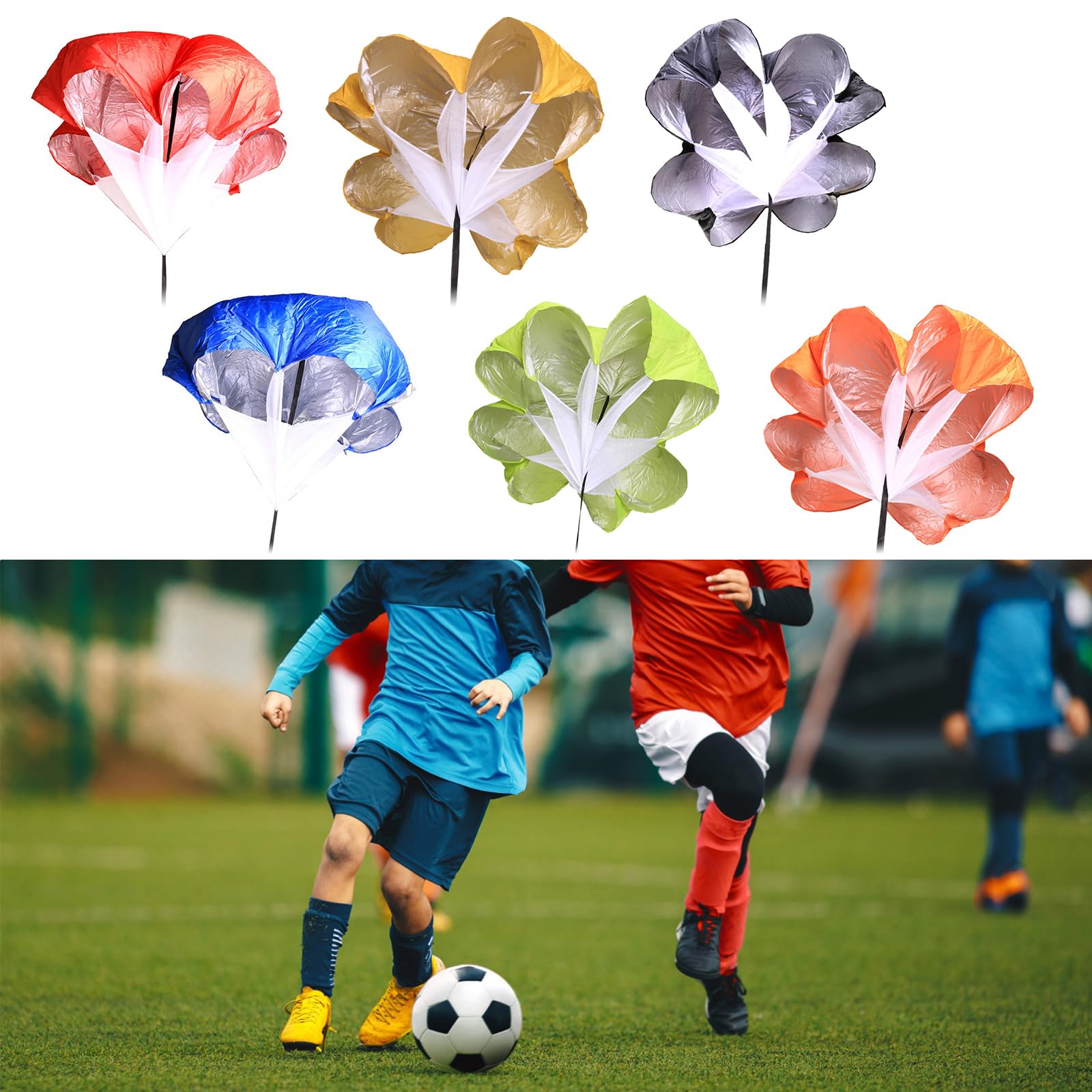 Kangnice Running Parachutes Speed Parachutes Resistance Parachutes Speed Training Parachutes Adjusted Strap Running Chutes