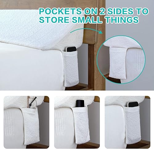 Miniatura 3 de SLIGUY Almohada de cuña para cama de tamaño matrimonial, almohada para cabecero, relleno de espacio de cuña, rellena el espacio (0-7 pulgadas) entre