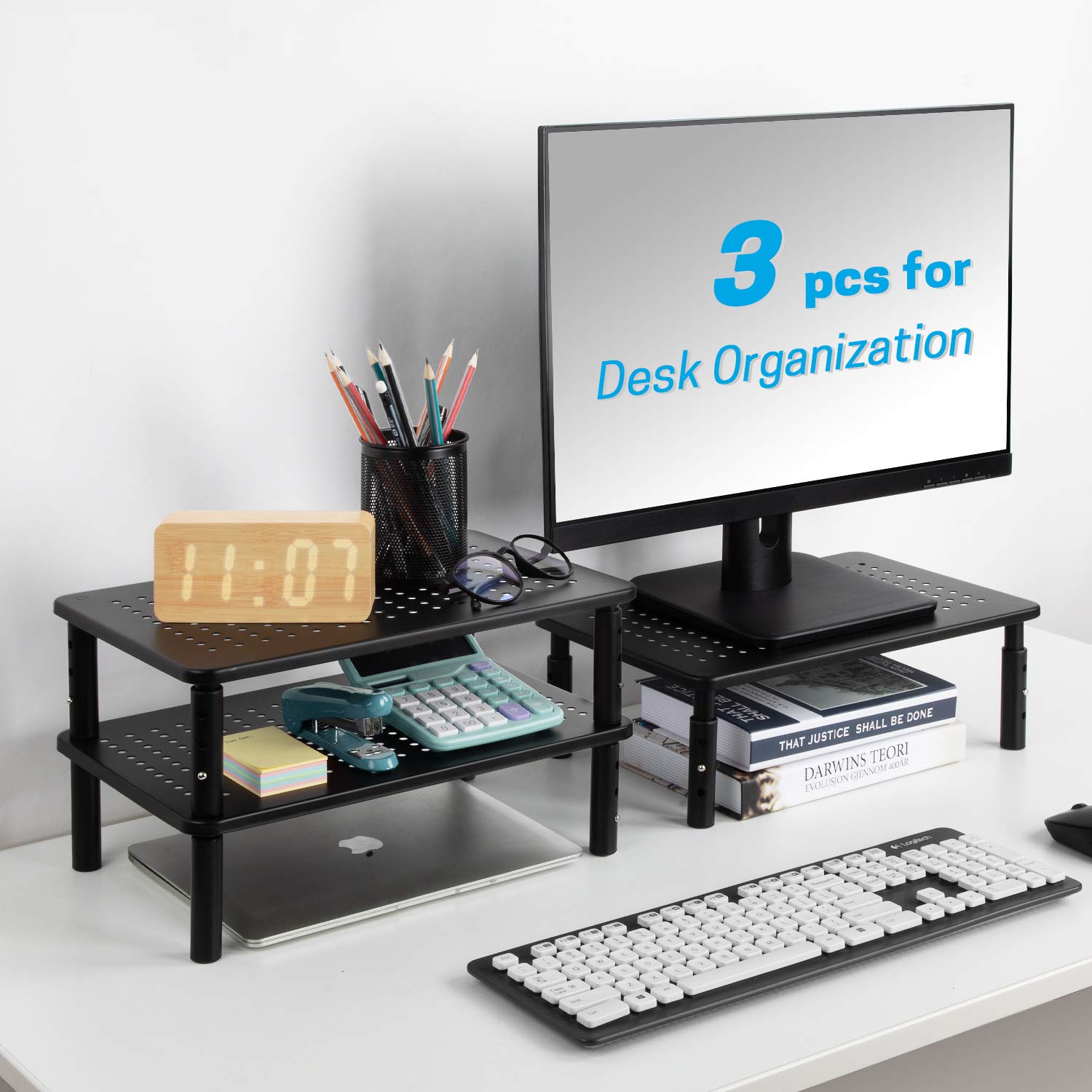 Buy LORYERGO Monitor Stand, Monitor Riser 3 Height Adjustable, Laptop