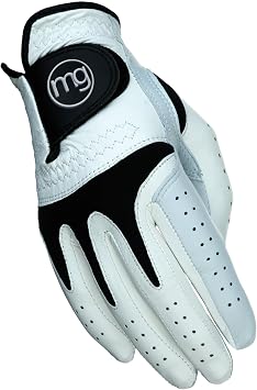 MG Golf Glove Mens TechGrip Premium Cabretta Leather with Spandex Flex Zones, High-Tech Design, Superior Comfort & Feel, Non-Slip Cabretta Fourchettes - Regular Sizes