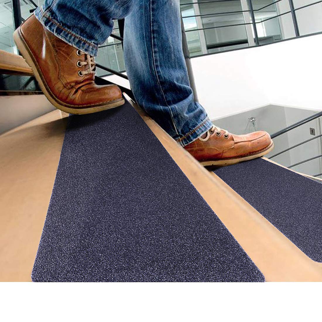 15*60cm Marchepieds de Sécurité Antidérapants, Marchepieds d'escalier Antidérapants, Bandes Adhésives Antidérapantes, Bandes Adhésives Antidérapantes, Sécurité pour Bébés/Aînés/Animaux Domestiques