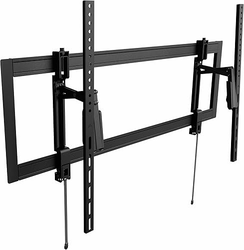 VIVO Soporte de pared inclinable de perfil bajo para pantallas de 55 a 105 pulgadas, amplio rango VESA y nivelación, soporta hasta 176 libras,