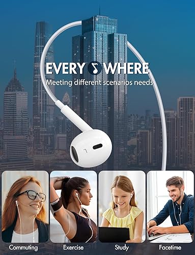 Miniatura 7 de Antool Wired Earbuds,【Ultra Clear Calls & no Noise】 Headphones Earbuds Wired 3.5mm, in-Ear Earphones with Mic, Compatible with