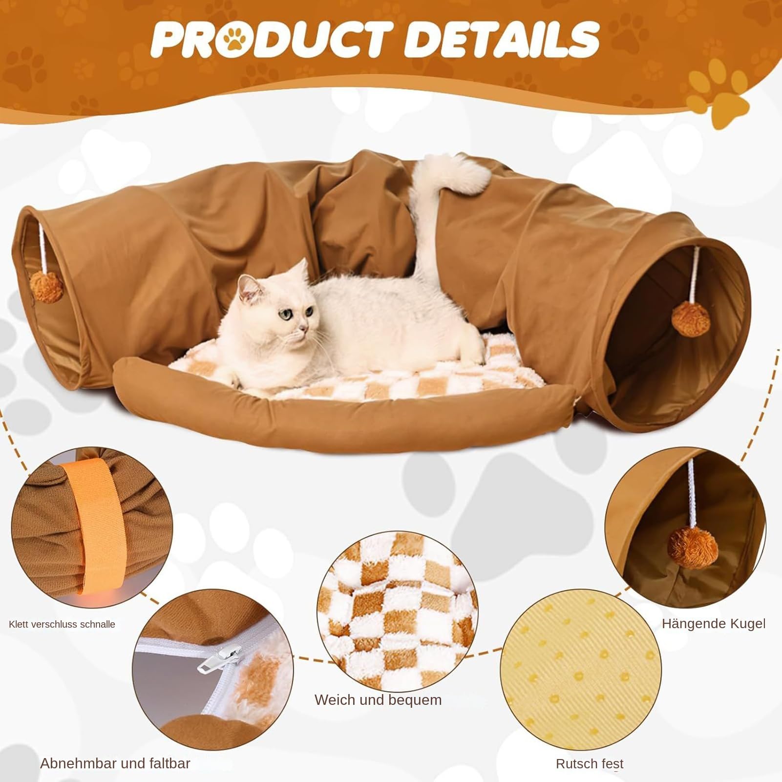 Juguete para Gatos Casa Gruesa Desmontable y Lavable de Ejercicio, | Bolsa para Gatos Juego, Ejercicio, Exploración, Mantiene a los Entretenidos, Fomenta el Ejercicio en el Interior