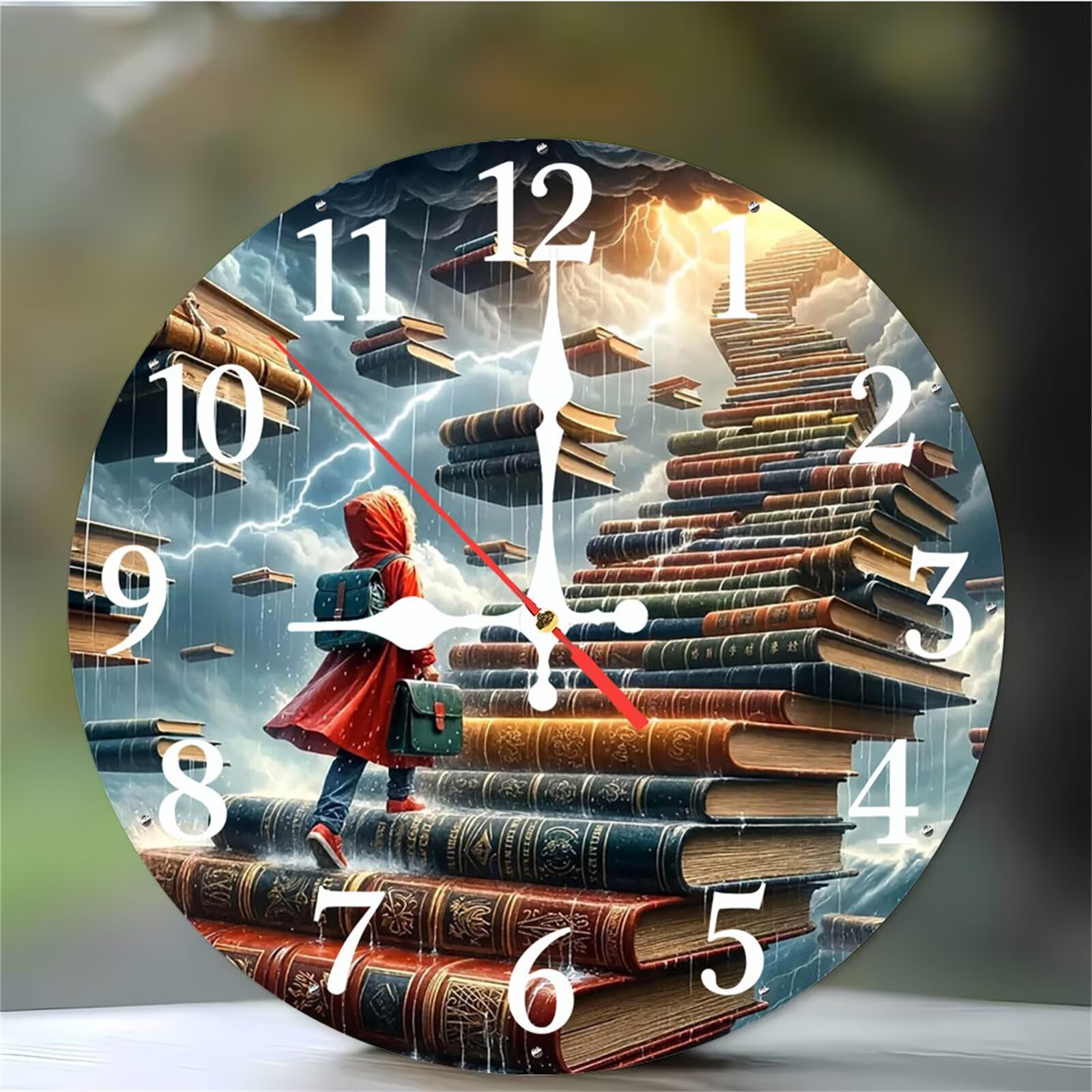 Horloge murale 12 pouces ultra-silencieuse sans tic-tac pour un sommeil paisible en chambre