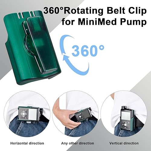 Miniatura 2 de iGuerburn Estuche de bomba de insulina para bombas Medtronic MiniMed 770G 670G 630G 640G, estuche de bomba Medtronic con clip giratorio para