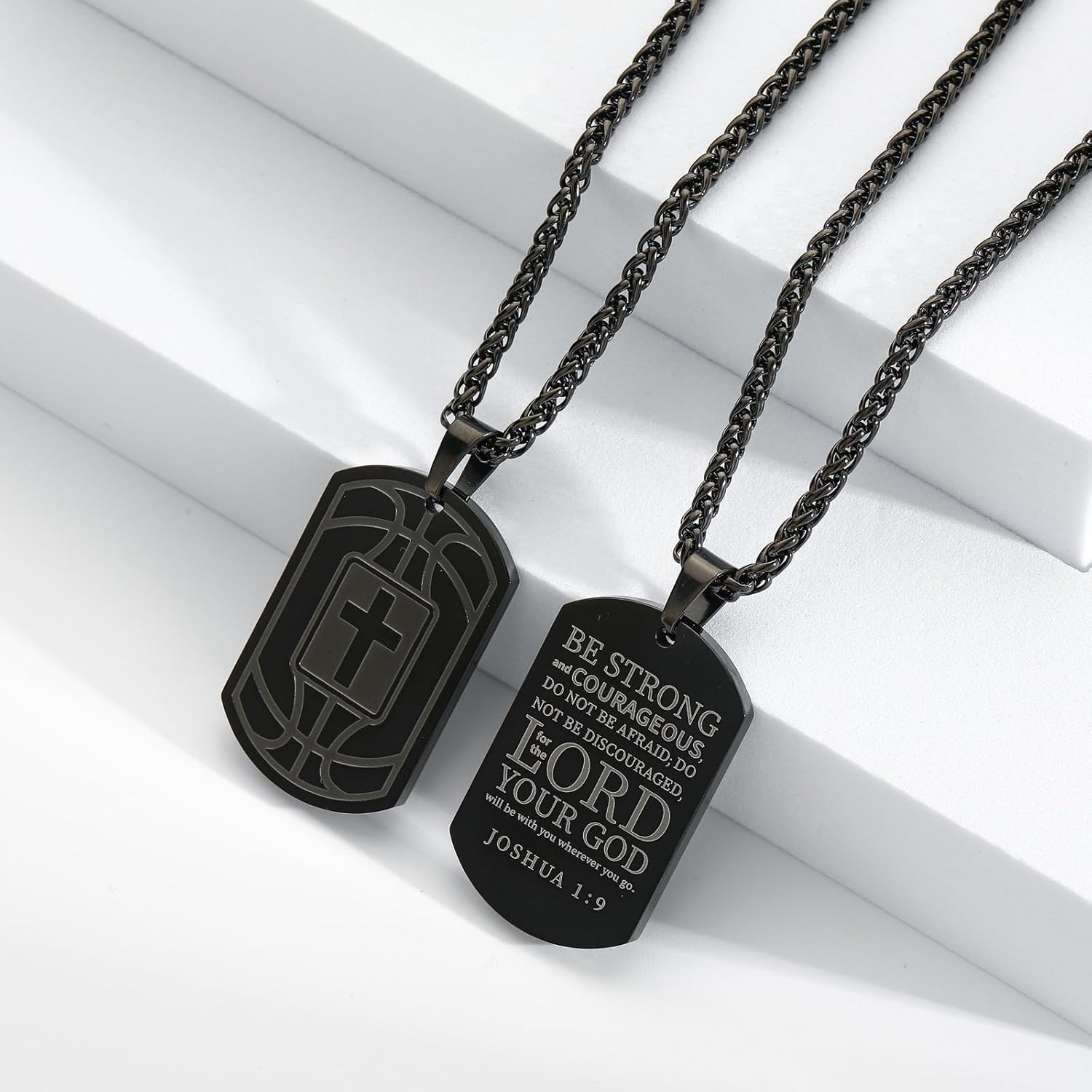 Easter Basket Stuffers - Basketball Bible Verse Cross Necklace for Men Stainless Steel Religious Gift Basketball Sports Jewelry Birthday Christmas Gifts for him Kids Boys Men Teens him Boyfriend dad - Image 5