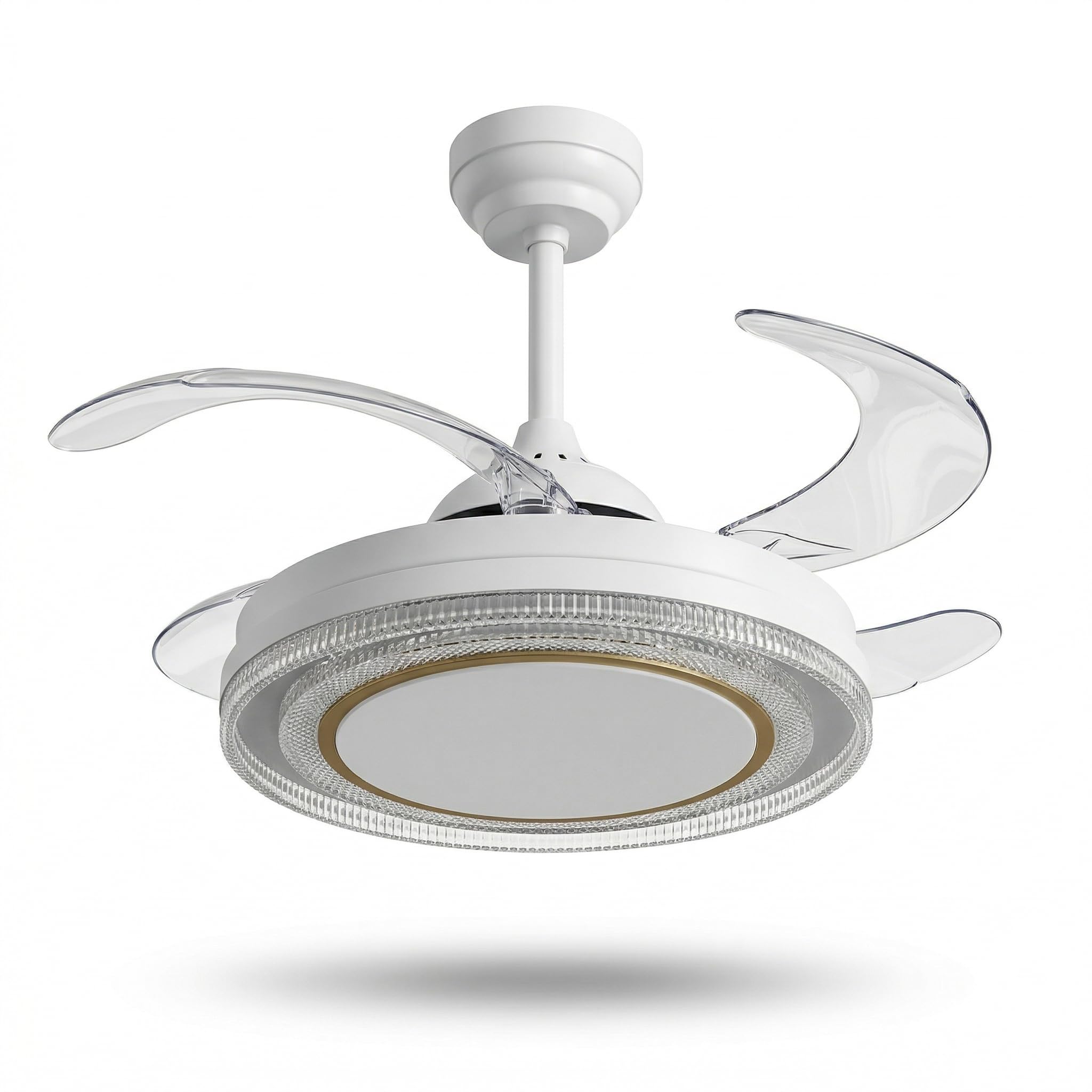 oltao Eira Retractable Ceiling Fan with BLDC Motor, 3 Colour LED Light, Summer/Winter Mode and Remote, 48 inch Sweep (Golden)-image-18