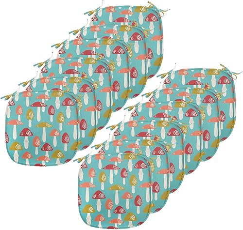 Miniatura 14 de Lunarable Adventure - Cojín de asiento para silla, mapa del mundo en tono retro y descubrimiento de barcos piratas con símbolos náuticos de viaje,