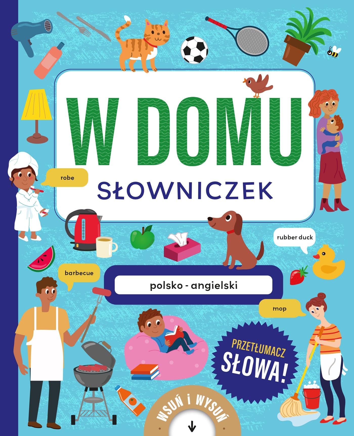 W domu Słowniczek polsko-angielski: Książka z wysuwankami
