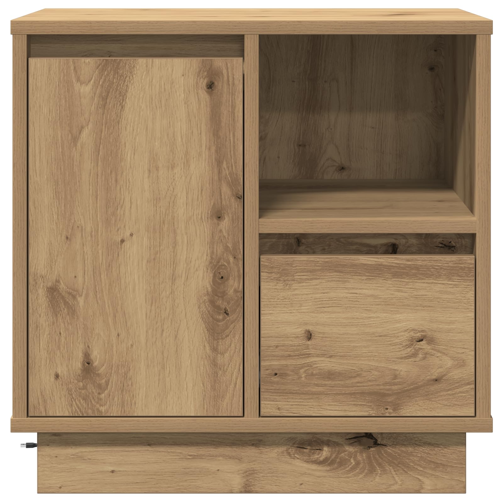 Artisan Eichenholz Nachttisch Set mit Stauraum für Schlafzimmer – Handgefertigte Eichenoberfläche, Stabiles Design, Einfacher Aufbau, Vielseitige Aufbewahrung für Bücher