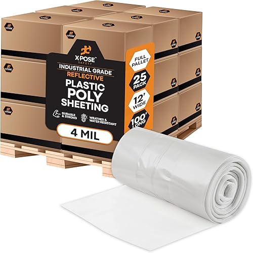 Miniatura 10 de Xpose Safety - Lona de plástico resistente de 4 milímetros de grosor, cubierta impermeable para equipos de protección contra vapor y polvo, para uso