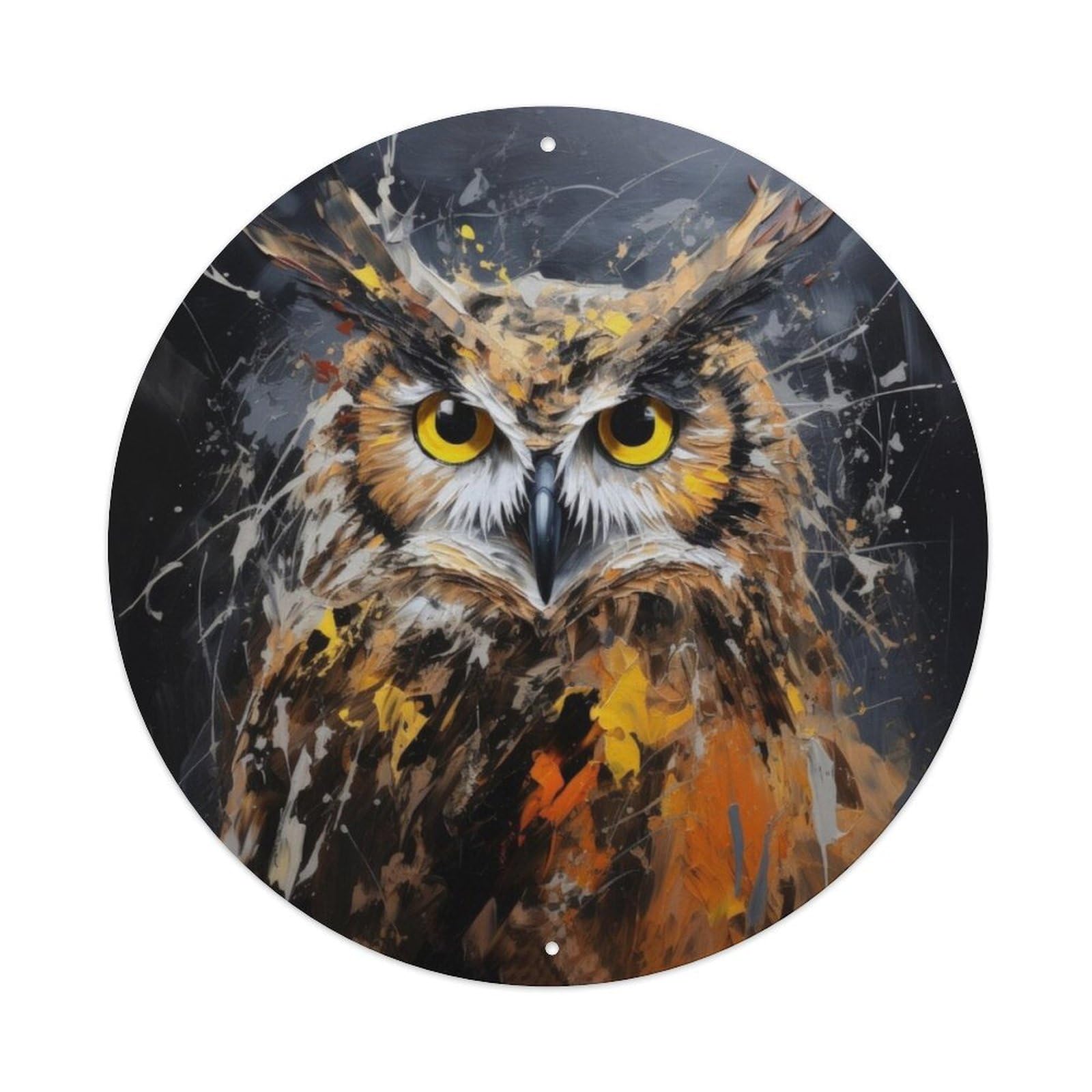 Birds Animal Poster Mystery Totem Owl Metal Tin Sign