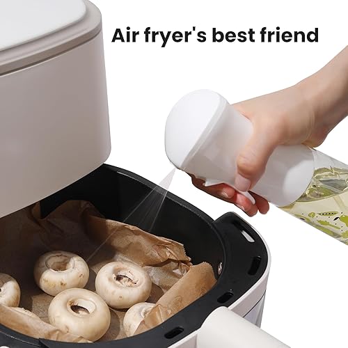 Miniatura 2 de Mistifi Botella de PET en aerosol de aceite de 6.8 fl oz versión mejorada. Botella de spray de niebla fina para freidora de aire, aceite de oliva,