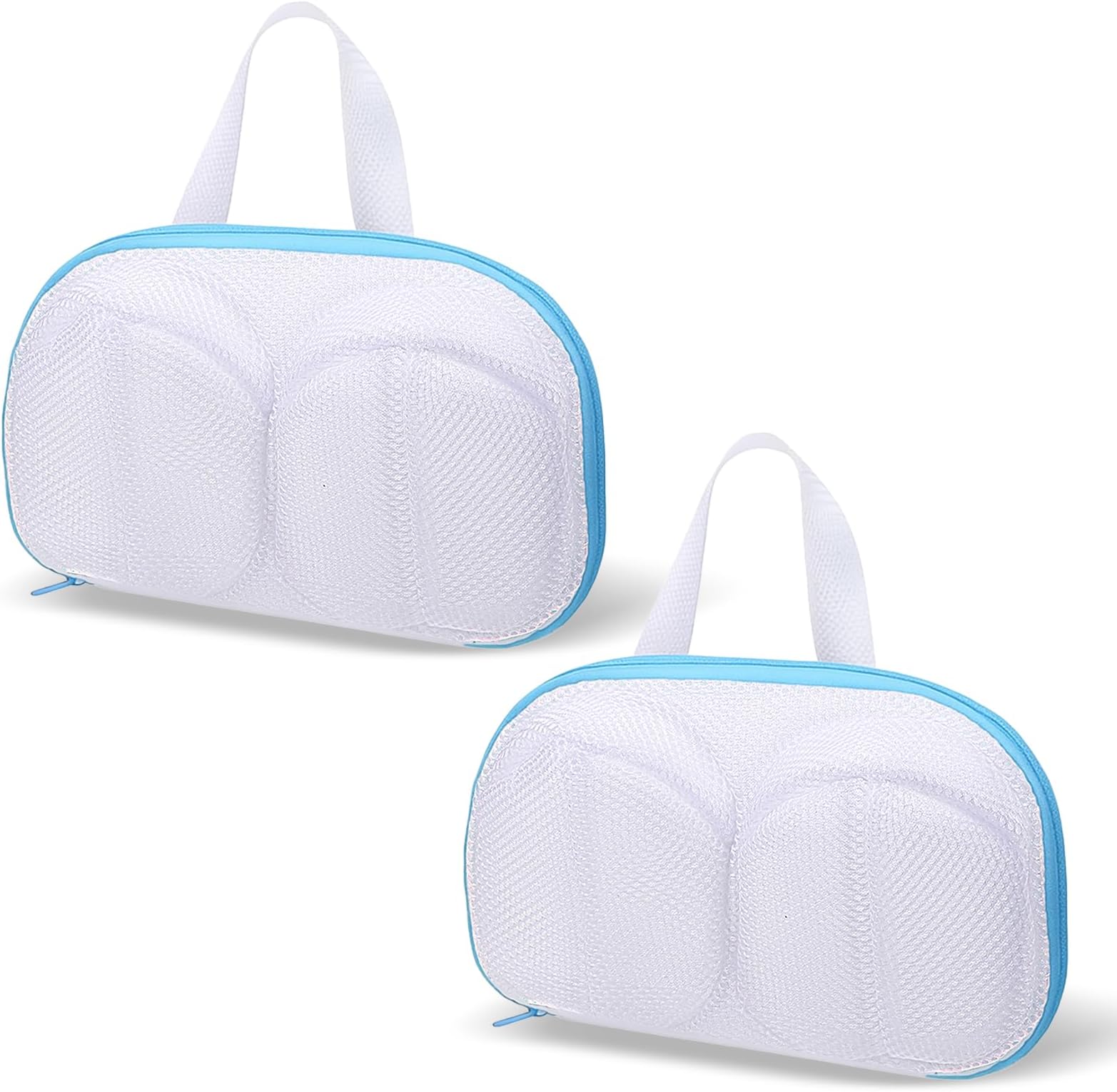 2Pcs Bra Wash Bags for Laundry, Lingerie Underwear Brassiere Bag Set, Mesh Wash Lingerie Bags with Zipper Bra Washer Protector Cleans Drys Storage and Dust-proof for Washing Machine