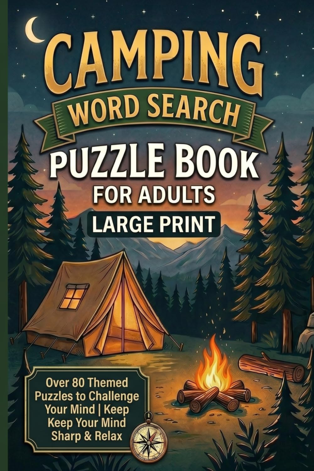 Camping Word Search Puzzle Book: for Adults Large Print
