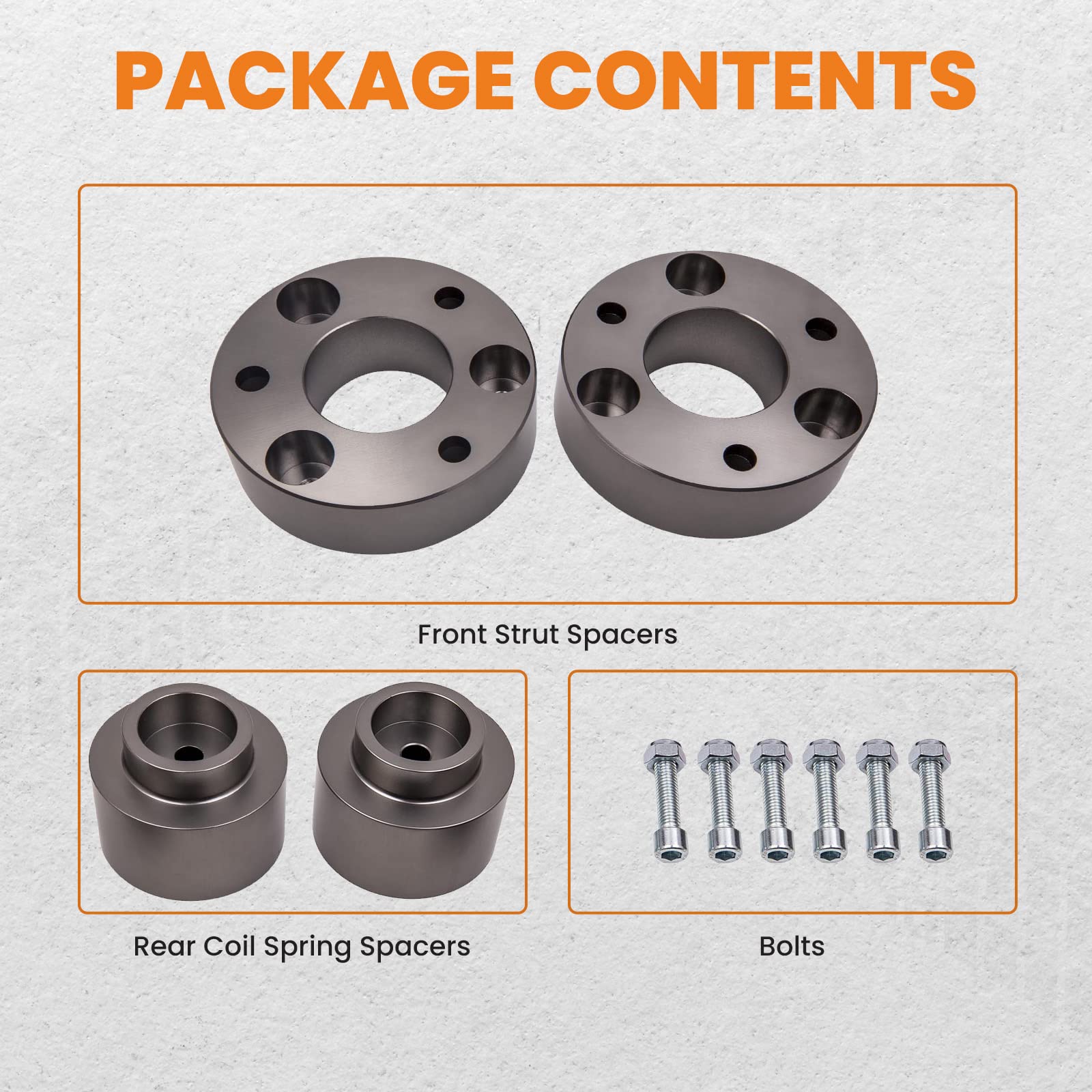 maXpeedingrods Kit di sollevamento livello anteriore + dietro per Dodge Ram 1500 4WD 2009-2019