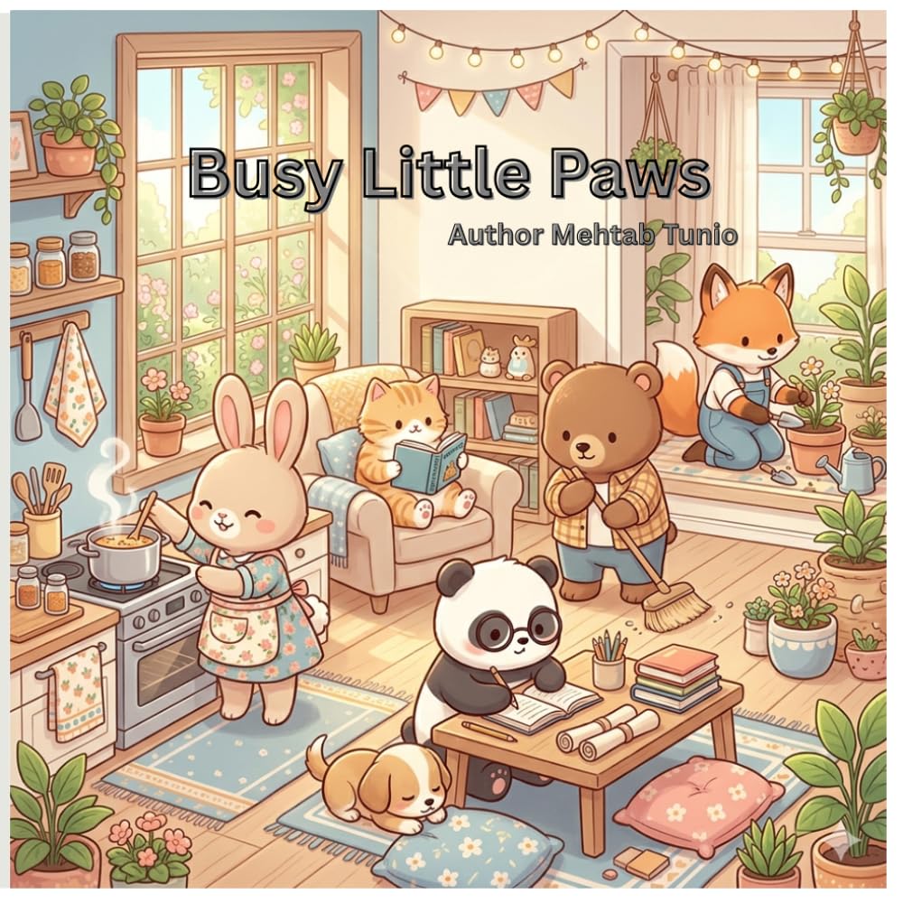 Busy Little Paws: Everyday Adventures Coloring Book for Adults & Teens