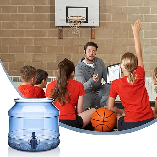 Miniatura 6 de Base dispensadora de jarra de agua de 5 galones con boquilla para botellas de 3 a 5 galones, recipientes de plástico para soporte o encimera (azul)