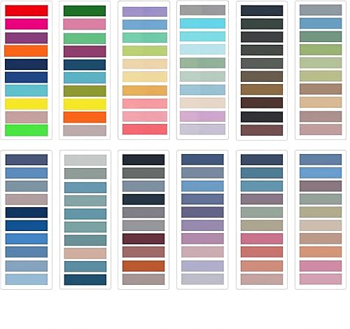 2400 pestañas adhesivas para anotar, pestañas de libros, notas adhesivas transparentes, marcadores de página, tiras de banderas de libros multicolor