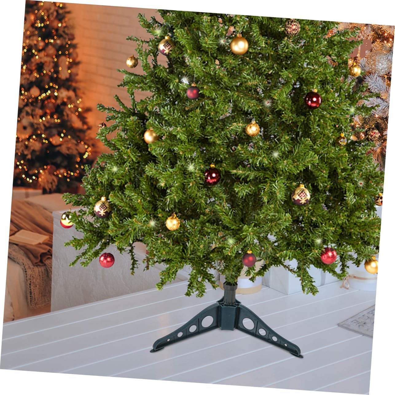 Xmas Tree Base Stand 4pcs Christmas Tree Stands Sleek Design Home Decor