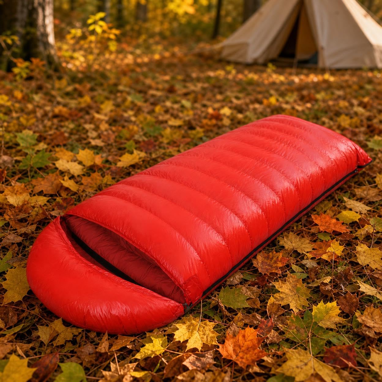 Sac Couchage Duvet Compact, Chaud Hiver -30°C, Nylon Imperméable, pour Camping, Bivouac, Montagne