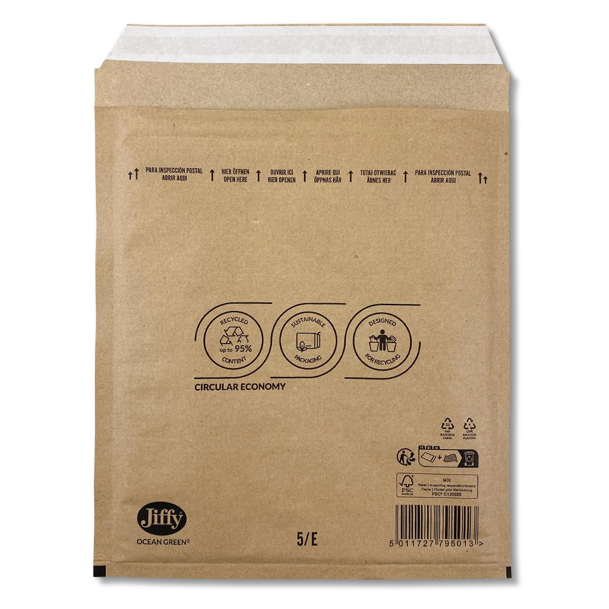 Jiffy Bubble Mailers Bag Padded Envelopes - Bubble Lined Wrap Polymailer Bags - Jiffy Ocean Green Uncoated Brown (100, 240x275)