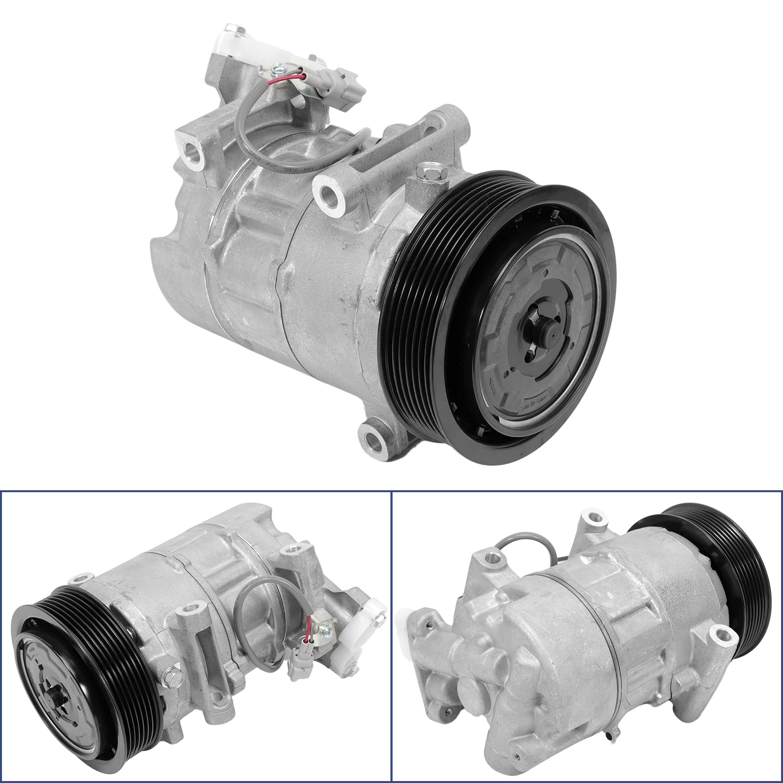 Compresseur De Climatisation Avec Embrayage, Remplacement OEM 8200956574, Compresseur Clim R134a 7PK Pour Renault Megane III Grandtour Coupé CC Scenic III Grand Scenic III 1.9 DCi 2.0 TCe