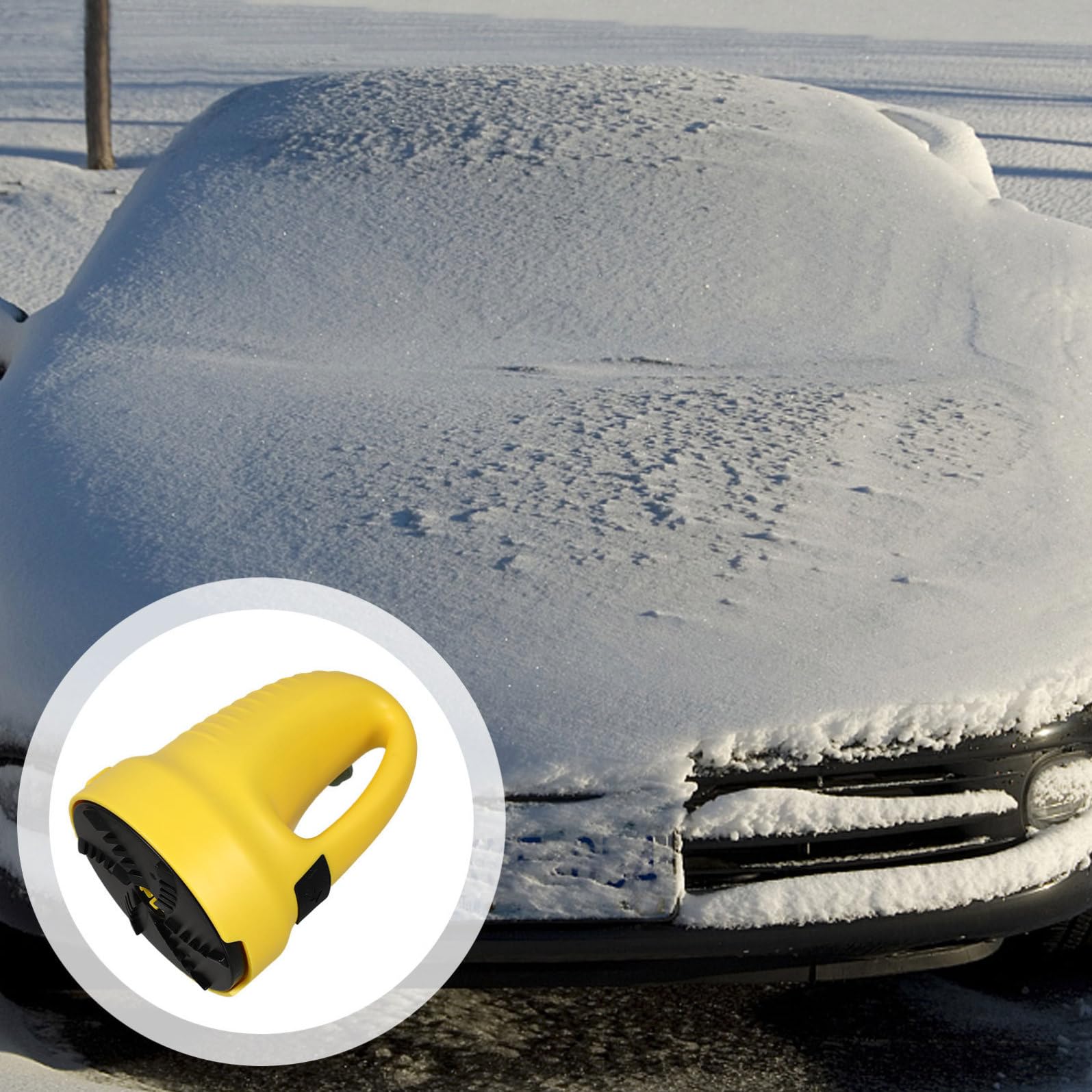 Kichvoe Raschietto per Rimozione Semplice e Veloce del Ghiaccio per Ghiaccio Auto Multifunzione in ABS Spazzola Neve Efficiente e Design Compatto sul Parabrezza