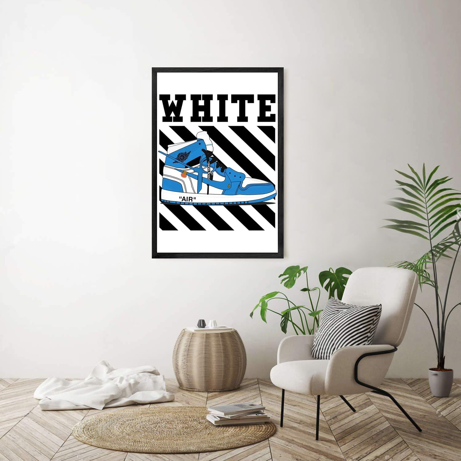 AJ Poster, Sneaker Wall Art Decoration,AJ Shoe Poster Art Sports themed Wall Art Boy Room, Sneaker Air Sneaker Shoebox Collection (24" L*16" W)