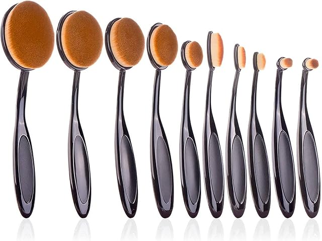 UNIMEIX Ink Blending Brush Crafting for Card Making Oval Makeup Brushes Craft Blender Brush Scrapbooking Stamping Supplies (Brown)