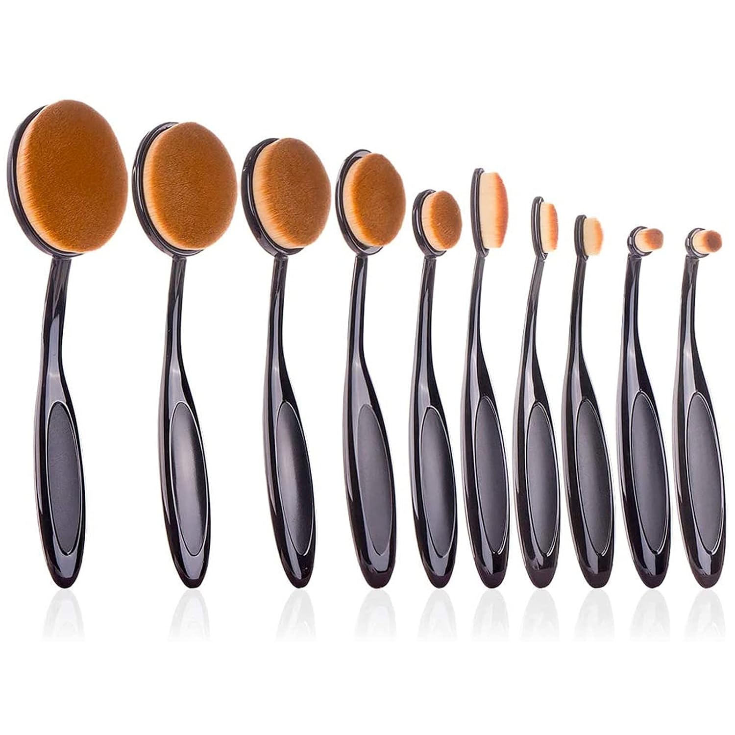 UNIMEIX Ink Blending Brush Crafting for Card Making Oval Makeup Brushes Craft Blender Brush Scrapbooking Stamping Supplies (Brown)