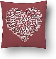 Vista 34 de Love and Family Collage - Almohada personalizada para pareja. Almohada de fotos personalizada con texto para cumpleaños, aniversario y Navidad.