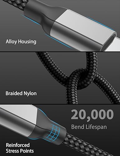 Miniatura 4 de Cable USB a USB C de 3 pies 3A, paquete de 3 cables USB tipo C para iPhone 15, cable de carga rápida USB A a USB-C de 3 pies trenzado para iPhone 15