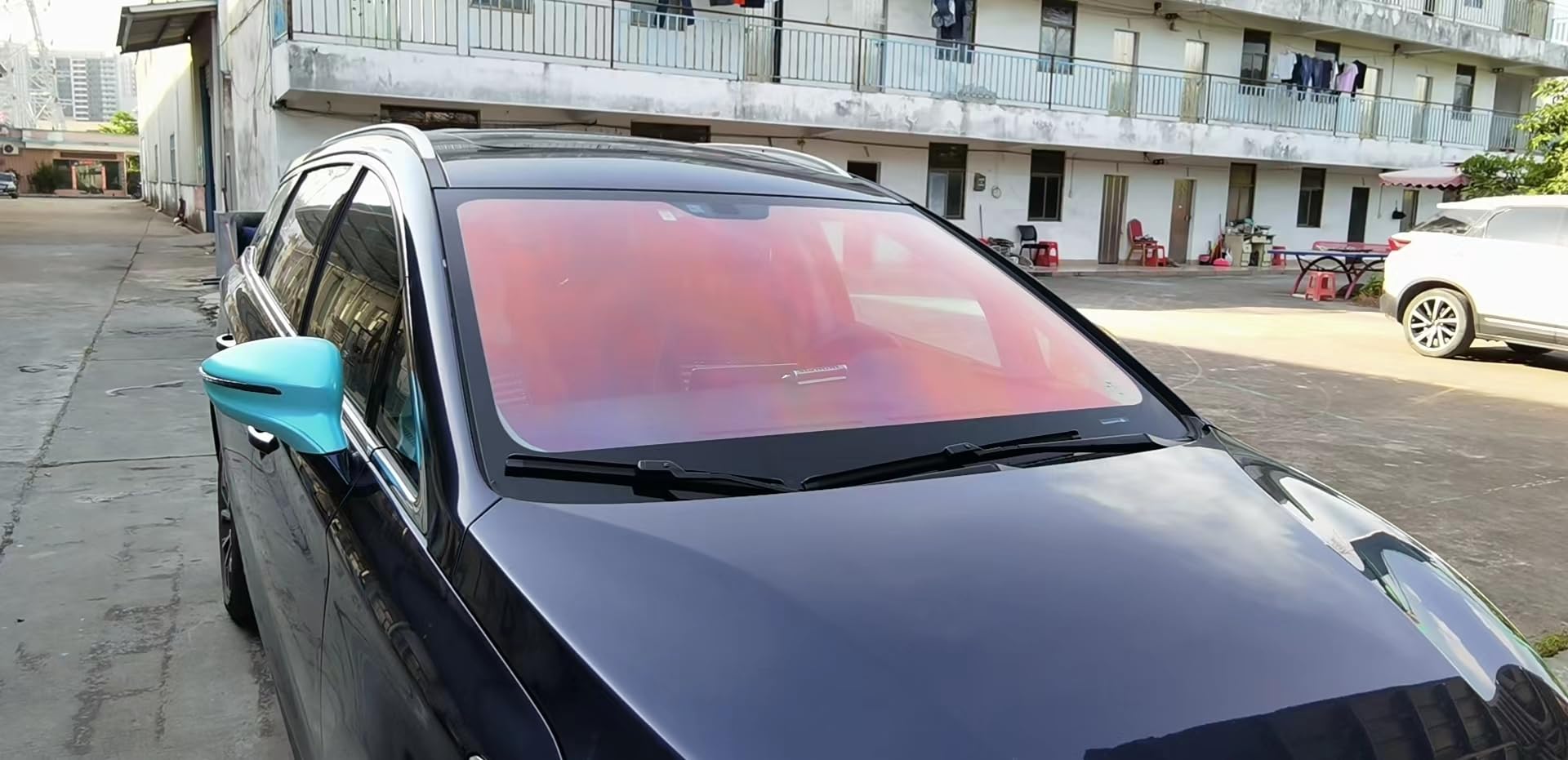 Laminas para Tintar Lunas Coche Láminas tintadas for Ventanas de Coche, Color Morado camaleón, Cambio, lámina protección Solar for Parabrisas Delantero, 75 cm x 3 m(100CMx3M)