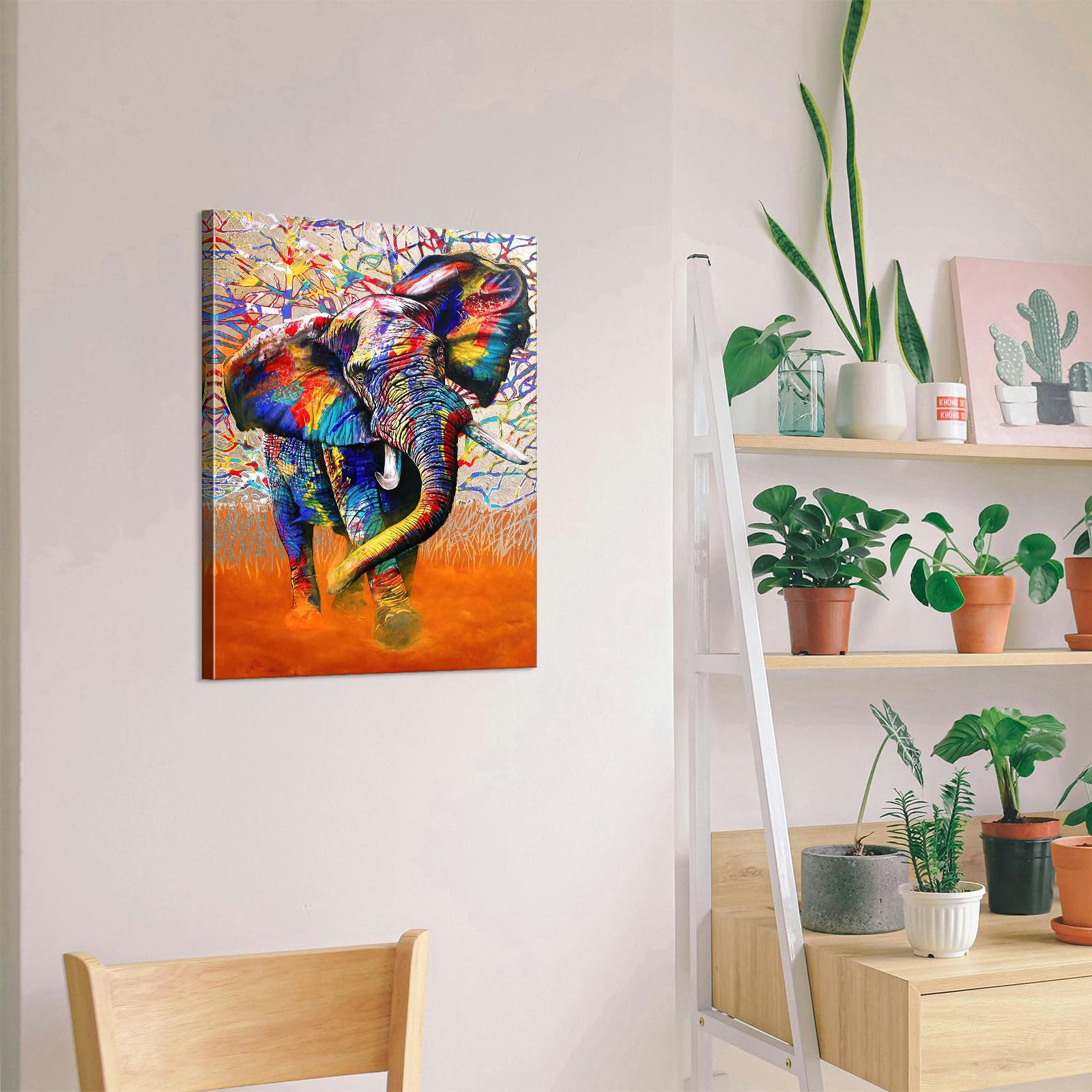 JKWALL77 Toile Murale Graffiti Pour Chambre à Coucher – Art Mural De Jeu Pour Adolescents Garçons – Peinture Abstraite Pop Art Moderne Décoration Murale Prête à Accrocher Taille 35,6 X 35,6 Cm