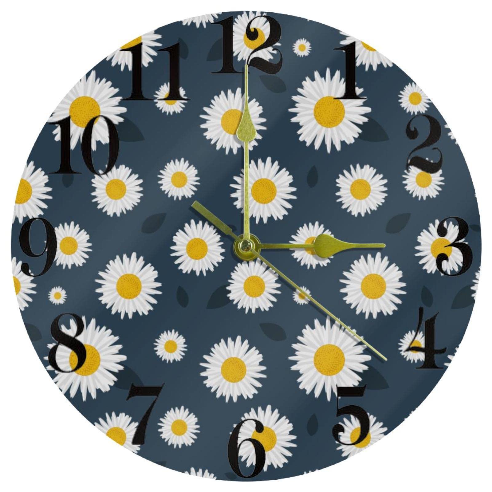 Horloge murale ronde silencieuse pour chambre afin de stopper les bruits nocturnes
